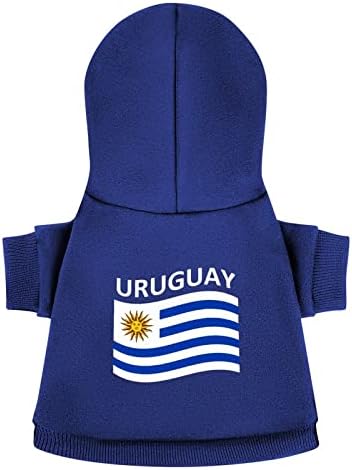 Zászló Uruguay Kisállat Ruha Sapka Meleg Ruhák Pet Kapucnis Divat, Pulóver, a Kutya-Macska