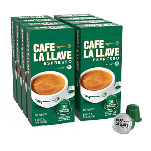 Cafe La Ilave Eszpresszó Kapszula, Intenzitás 11-Recylable Kávé Pod (80 Szám) Kompatibilis a Nespresso OriginalLine