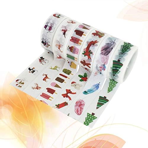 MILISTEN 12 Tekercs Karácsonyi Washi Tape Set Dekoratív Washi Maszkoló Szalagok Ünnep Washi Tape DIY Kézműves Felvételeket
