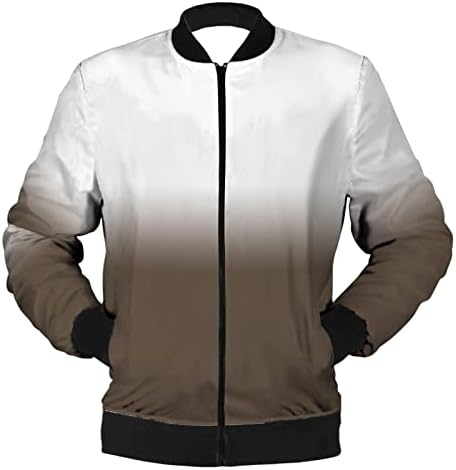 SAXIGOL Férfiak Ajándékok, Könnyű Zip Fel Sleeve Sweatshirs Kabátok Sport Bomber Dzsekik Outwear Streetwear Felső