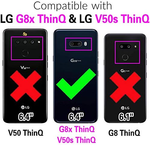 Asuwish Kompatibilis LG G8X Dolognál V50S Vékony Q Tárca az Esetben Edzett Üveg Képernyő Védő Fedél Hitelkártya Birtokos
