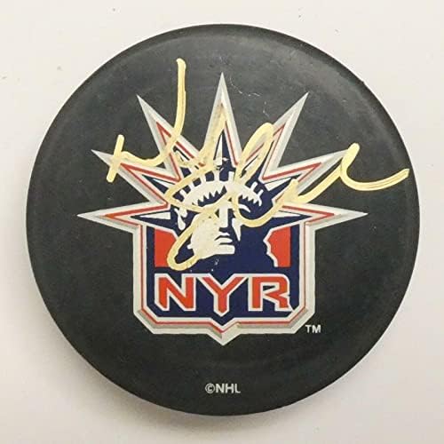 Niklas Sundstrom Aláírt New York Rangers Jégkorong - Dedikált NHL Korong