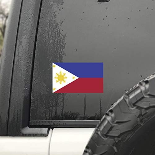Fülöp-szigetek Zászló Vinyl Matrica Cook Pilipinas Filippino Filipina Kocsi ablakán Lökhárító 5 Inch-es, 3 Hüvelykes