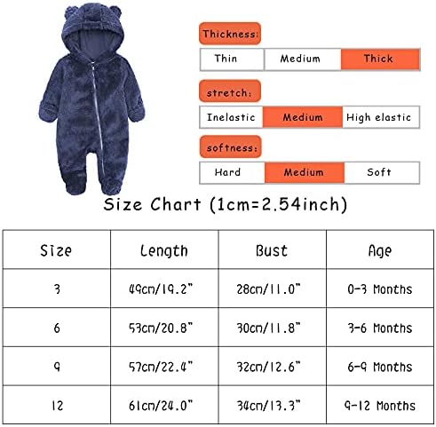 TAOHONG Újszülött Overált medvebocs Fül Snowsuits Csecsemő Pulóver Cipzáras Kapucnis Gyermek Meleg Ruhát Outwear