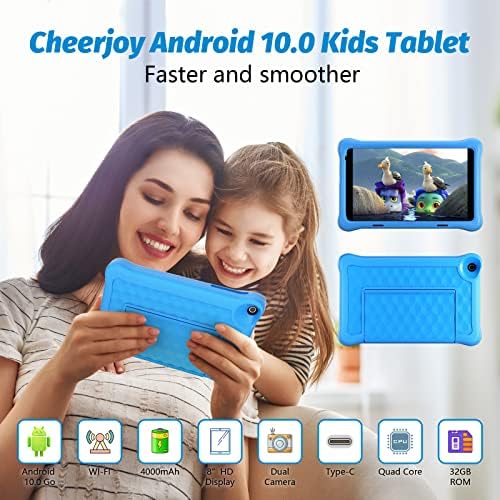 Cheerjoy Gyerekek Tablet 8 hüvelykes Tablet a Gyerekek számára 4000mAh 2GB+32 gb-os HD 1280 * 800 Tanulás, a Gyerekek