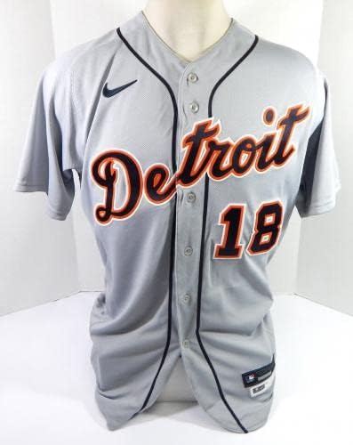 2021 Detroit Tigers Chip Hale 18 Játék Kiadott Szürke Jersey 44 DP38963 - Játék Használt MLB Mezek