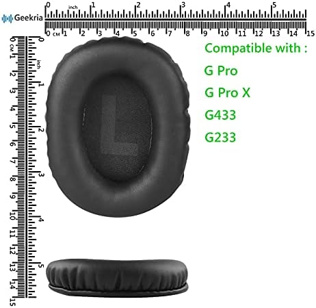 Geekria QuickFit Csere fülvédő a Logitech G Pro, G Pro X, G433, G233 Fejhallgató Fülpárna, Ear Fülhallgató Párna, Javítás,