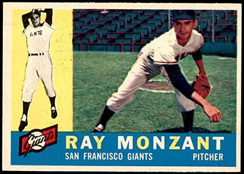 1960 Topps 338 Ray Monzant San Francisco Giants (Baseball Kártya) NM Óriások
