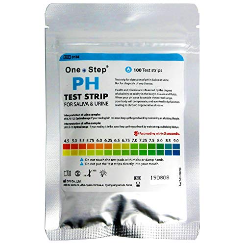 Egy Lépéssel: pH Vizsgálatok Nyál & Vizelet 100 Csík - Tartomány 4.5-9.0