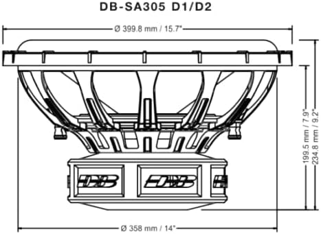 Süket Bonce Apokalipszis DB-SA305 D1 15 4000W Dual 1 Ohm-os Mélysugárzó