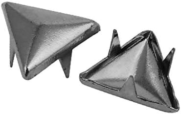 X-mosás ragályos 100-as 10mm Háromszög Alakú Papír Brad Ezüst Szürke a Scrapbooking DIY Kézműves(100 unids 10 mm triángulo