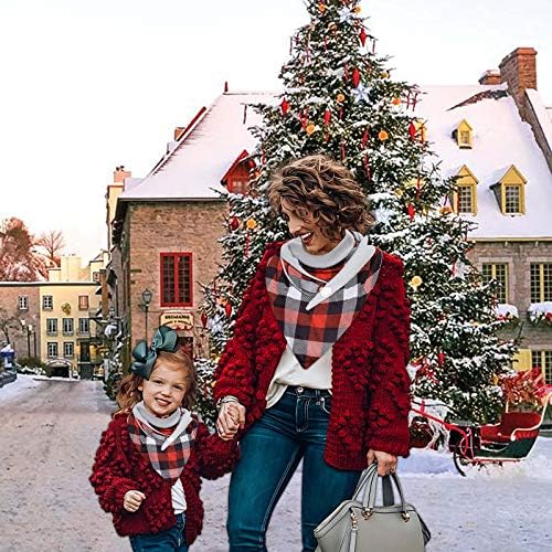 Karácsonyi Szülő-Gyermek Ccarf Anyu Meg Én Sál Szett Többfunkciós Kendő, Sál Puha Meleg Sál