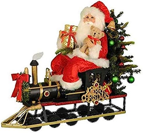 Karen Didion Kivilágított Boldog Karácsonyt Vonat Mikulás Figura 22 Hüvelyk Multicolor