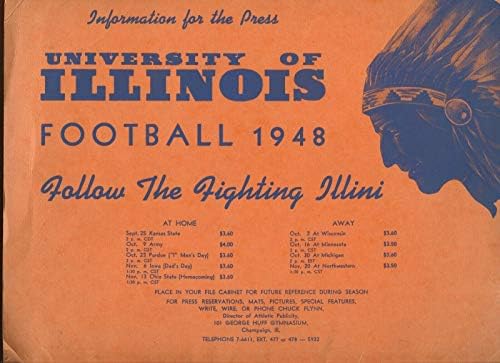 1948 NCAA Football Illinois Media Guide/Mappa - a Főiskolai Programok