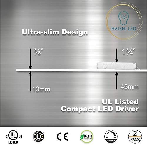 2 Csomag LED Panel 2ftx4ft Fény, 50W 5800Lm, 0-10V Szabályozható, 100-277V, Fehér Keret, UL