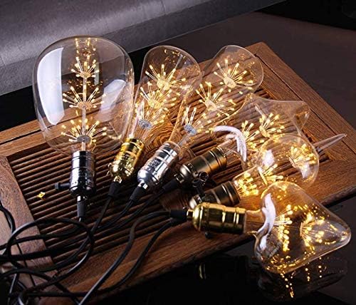 1Pack 19 Csillagos Edison Vintage Stílusú LED Dekorációs Tűzijáték Villanykörte,3W , 2200K Meleg Fehér, 250LM, E26 Közepes