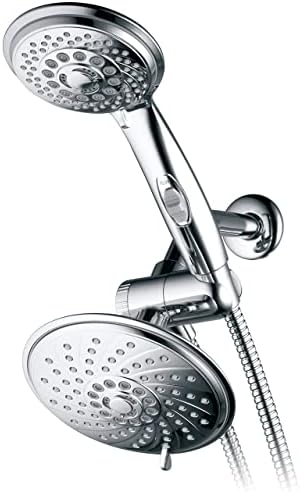 HOTEL SPA - Zuhany Fej a Kézi Spray - Magas Nyomás zuhanyfej - 6 Hüvelyk Zuhanyfejjel, 4 Hüvelykes Kézi zuhanyfej -