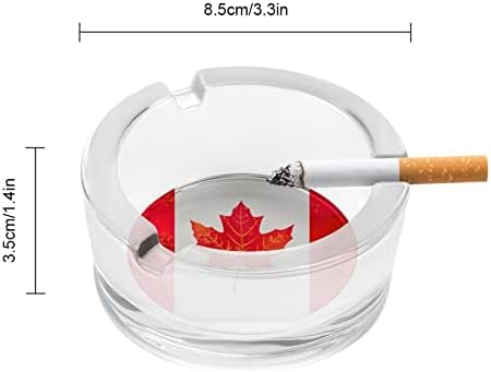 Kanadai Juhar Zászló Üveg Hamutartó a Cigaretta Szélálló Kuka Nyomtatott Díszes hamutartót a Home Office Patio Hotel