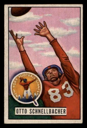 1951 Bowman 92 Otto Schnellbacher New York Giants-FB (Foci Kártya) Dean Kártyák 5 - EX Óriások-FB