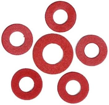 147pcs M8.1 piros acél tömítés, tömítő gyűrű alátét lapos alátét zárt gyűrűk Szigetelés vízálló tömítések (Belső Átmérő: