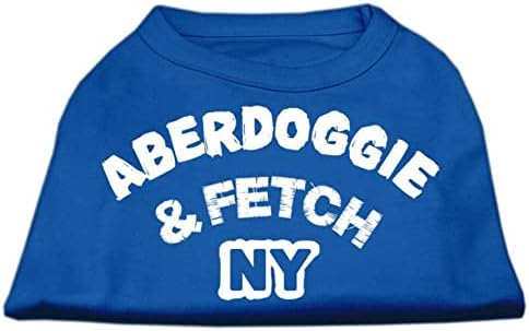 Délibáb Pet Termékek 16 Colos Aberdoggie NY Screenprint Pólók, X-Large, Baba Kék