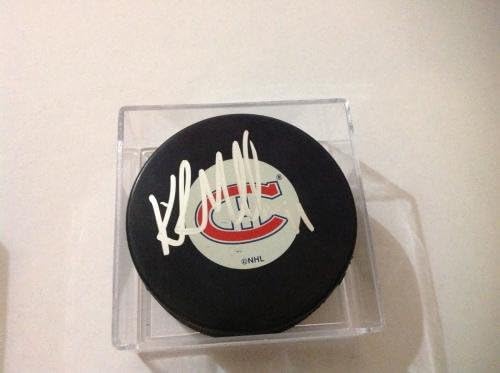 Kirk Müller Aláírt Montreal Canadiens Jégkorong PSA DNS-COA Dedikált c - Dedikált NHL Korong