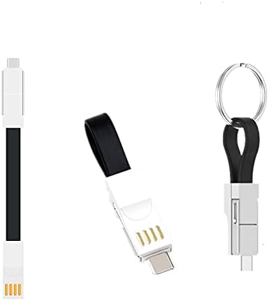 Kulcstartó Töltő Lightning Kábel iPhone Android 3in1 Kulcstartó Mágneses USB-Kábel-Rövid USB-c Kábel USB-c gyorstöltés