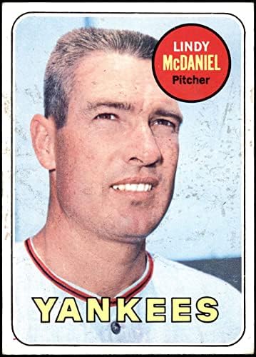 1969 Topps 191 Lindy McDaniel New York Yankees (Baseball Kártya) EX+ Yankees