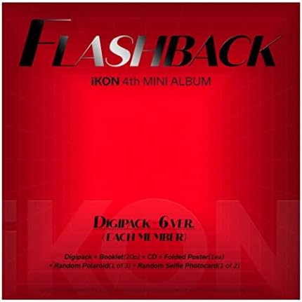 YG Ent. iKON - 4 Mini Album Flashback Digipack ver. CD+Extra Photocards Set (BOBBY ver.), 180 x 245 x 17 mm