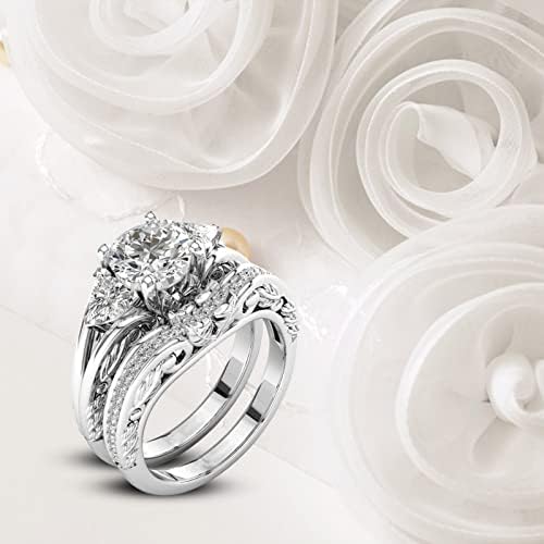 Női Gyűrű Divat Cirkónia Esküvői Gyűrű Kreatív Rakható Szimulált Gyémánt Eljegyzési Gyűrű Tartozékok Szerelem Gyűrűje