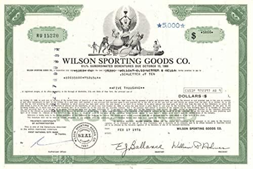 Wilson Sportszerek Co. - Sporteszköz Szállító - $5,000 Bond