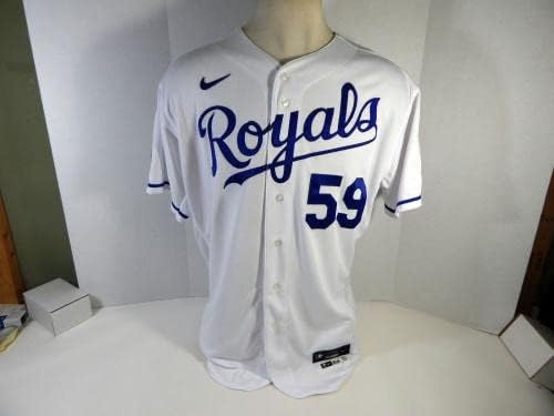 2020 Kansas City Royals Andres Machado 59 Játék Kiadott Fehér Jersey DG P 48 86 - Játék Használt MLB Mezek