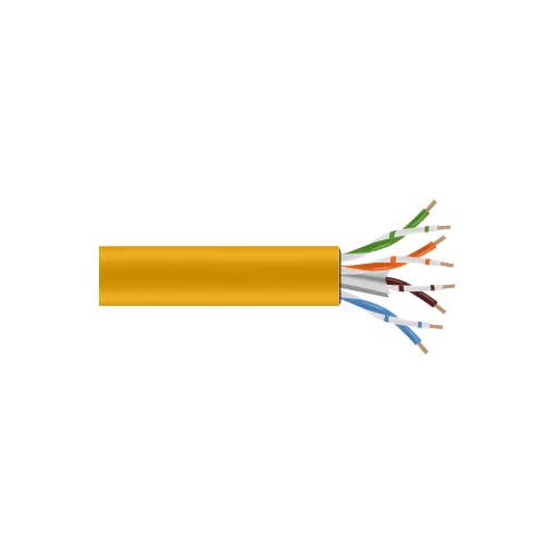 Fekete Doboz CAT6A Tömeges Kábel UTP Sodort 650 mhz-es cm-es PVC PoE Sárga 1000FT