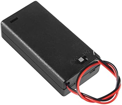 AOICRIE AA Elem tartó Switch Fedelet, 2 x 1,5 V AA Elem Birtokos Eset On/Off Kapcsoló, illetve Vezeték Vezet