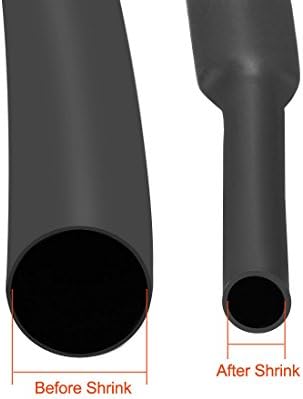 uxcell Hő Zsugorodó Cső 0.6 mm-es Dia 5m 2:1 Hő zsugorcső Wire Wrap Tiszta