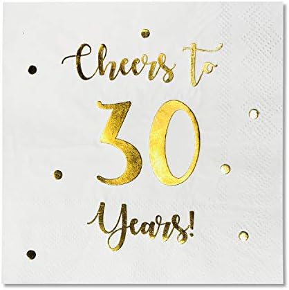 Cheers, hogy 30 Év Koktél Szalvéta | Boldog 30-án Szülinapi Dekoráció Férfiak, mind a Nők házassági Évforduló Parti