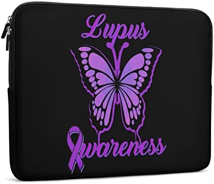 Pillangó Lupus Tudatosság Szalag Laptop burkolata Tartós Számítógép Hüvely Táska hordtáska a Home Office 10inch