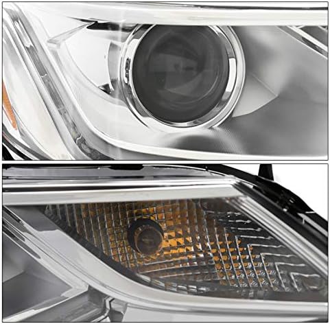 ZMAUTOPARTS LED Cső Vetítő Fényszórók Lámpák Chrome w/6.25 Fehér LED DRL, Fény Kompatibilis -2018 Chevy Cruze