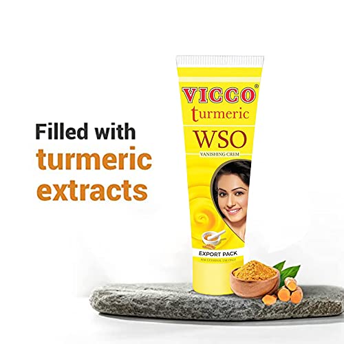 Behal Nemzetközi Vicco Kurkuma WSO nappali arckrém - Pack 4 (60gm minden) - Külön Csomagolt vagy Exportált